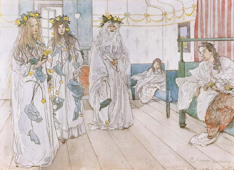 Carl Larsson For Karin-s Name-Day oil painting image